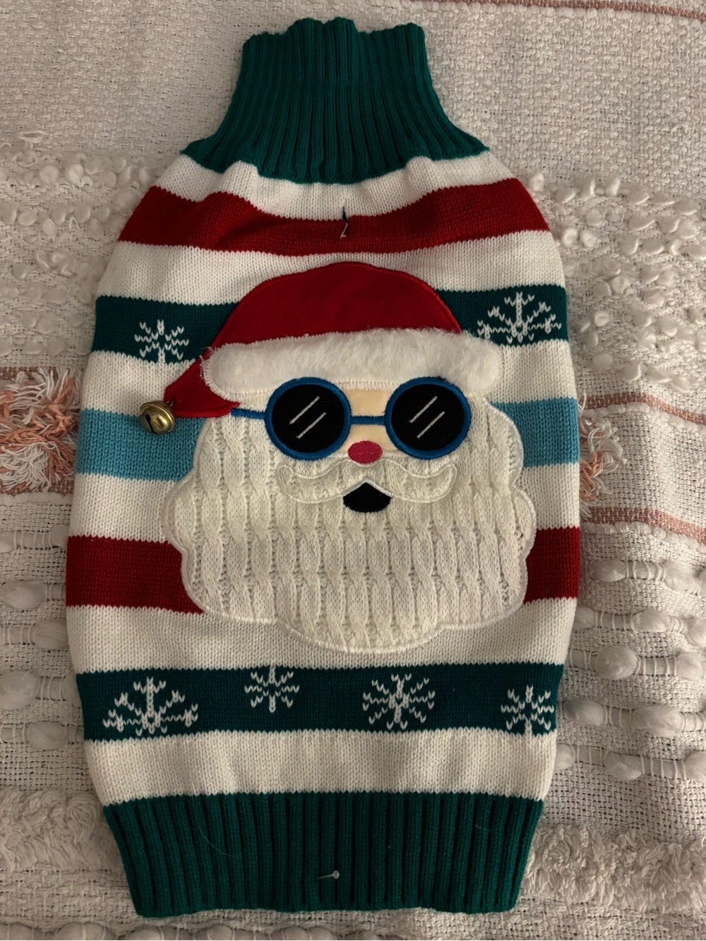 New Holiday Tails Shady Clause Turtleneck Dog Sweater Size L